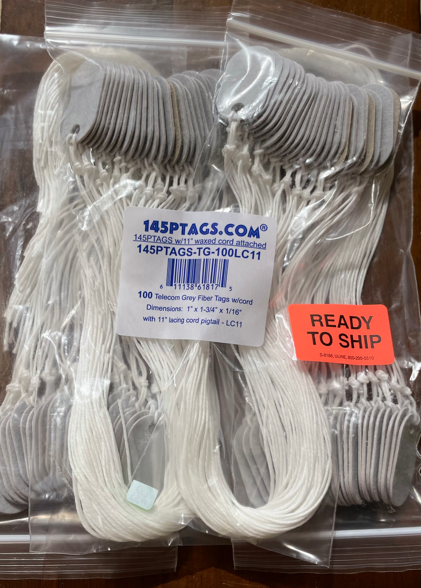 145PTAGS-TG/100WC11 100ea145P Tags w/Waxed Cord